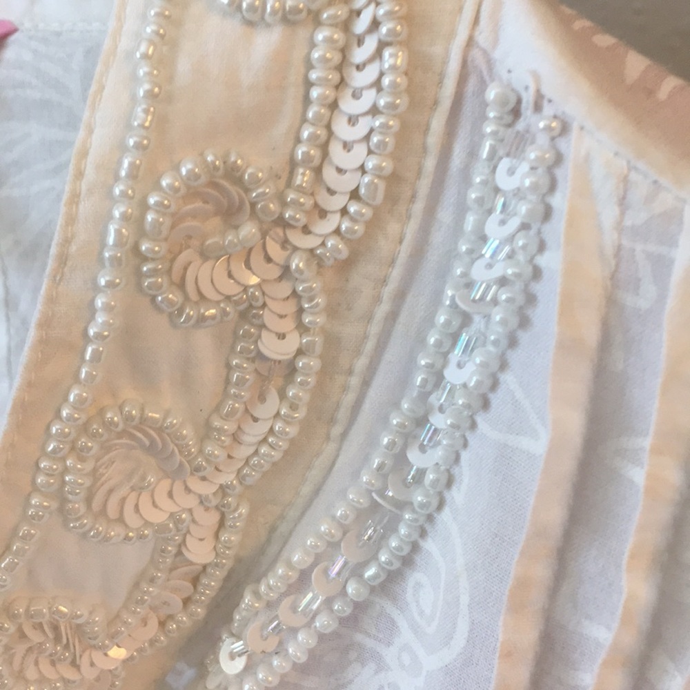 Amazing Pearl Beading Lilly Pulitzer White Tunic S - Picture 3 of 8